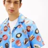 Camisa de campamento de popelín estampada de Tommy Jeans