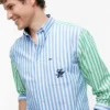 Camisa de corte clásico con rayas mixtas y tacto de papel