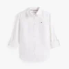 Camisa de corte holgado en mezcla de lino Camisa de corte holgado en mezcla de lino
