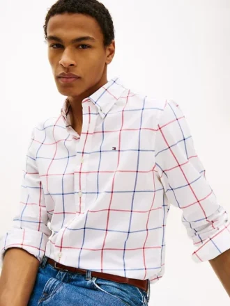 Camisa de corte regular con estampado de cuadros