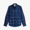 Camisa de corte regular con estampado de cuadros de ventana