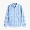 Camisa de corte regular con estampado de cuadros de ventana
