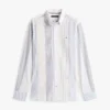 Camisa de corte regular con rayas mixtas para todo el día