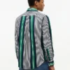 Camisa de corte regular con rayas retro para todo el día