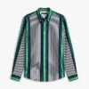 Camisa de corte regular con rayas retro para todo el día
