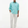 Camisa de corte regular en mezcla de lino