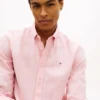 Camisa de corte regular en mezcla de lino