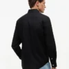 Camisa de corte regular en mezcla de lino