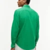 Camisa de corte regular en mezcla de lino