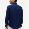 Camisa de corte regular en mezcla de lino