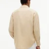 Camisa de corte regular en mezcla de lino