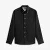 Camisa de corte regular en mezcla de lino