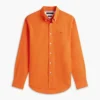 Camisa de corte regular en mezcla de lino