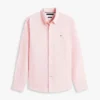 Camisa de corte regular en mezcla de lino