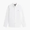 Camisa de corte regular en mezcla de lino