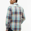 Camisa de corte regular en mezcla de lino Madras