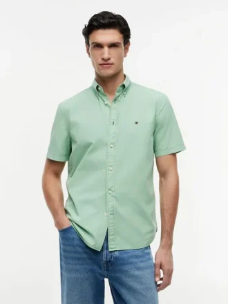 Camisa de corte regular teñida en prenda