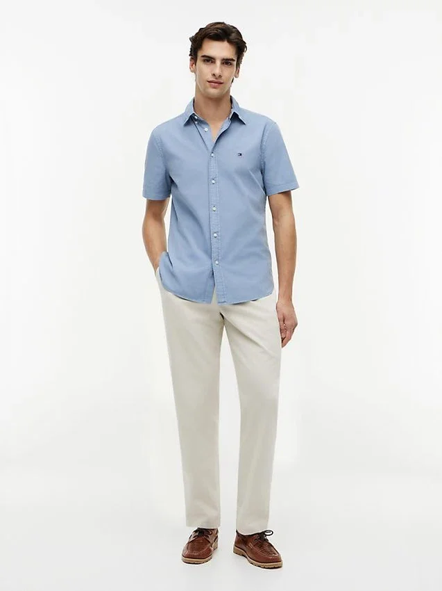 Camisa de corte regular teñida en prenda Camisa de corte regular teñida en prenda