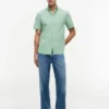 Camisa de corte regular teñida en prenda Camisa de corte regular teñida en prenda