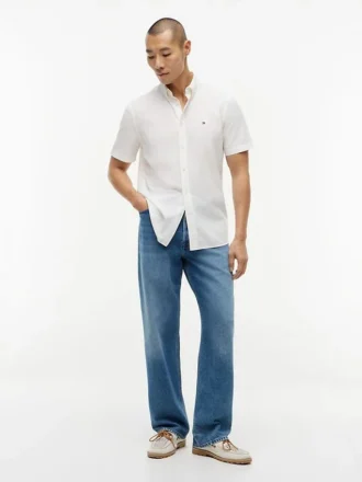 Camisa de corte regular teñida en prenda
