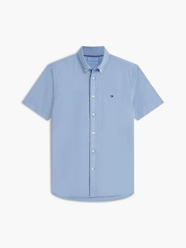 Camisa de corte regular teñida en prenda Camisa de corte regular teñida en prenda