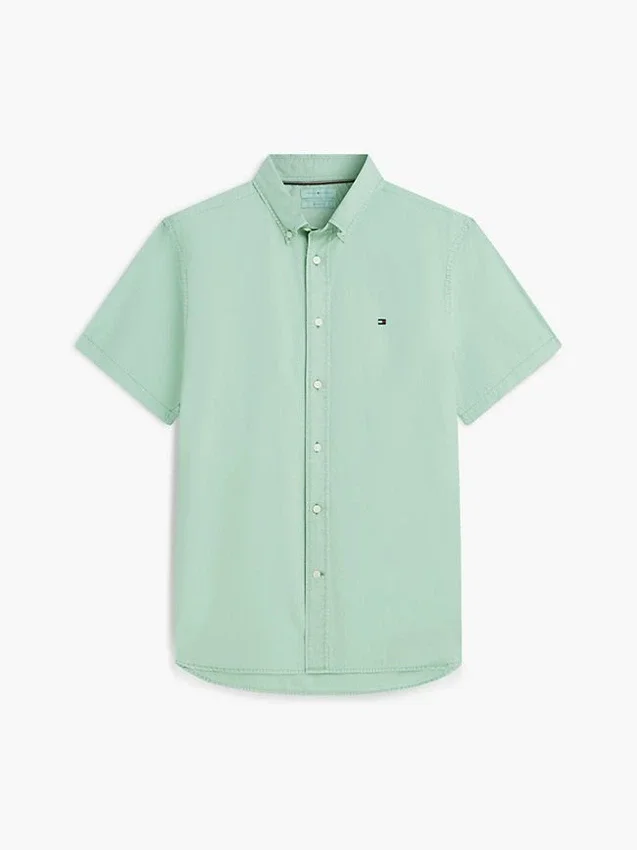 Camisa de corte regular teñida en prenda Camisa de corte regular teñida en prenda