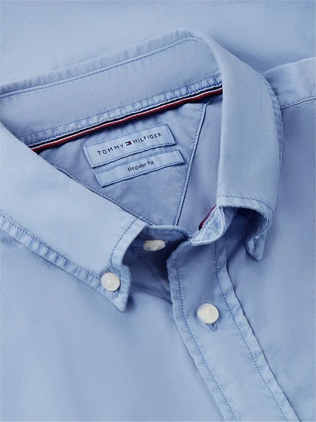 Camisa de corte regular teñida en prenda Camisa de corte regular teñida en prenda