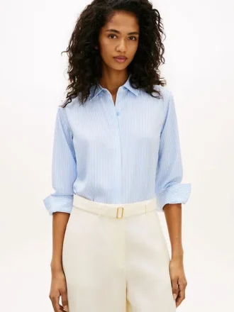 Camisa de crepé a rayas