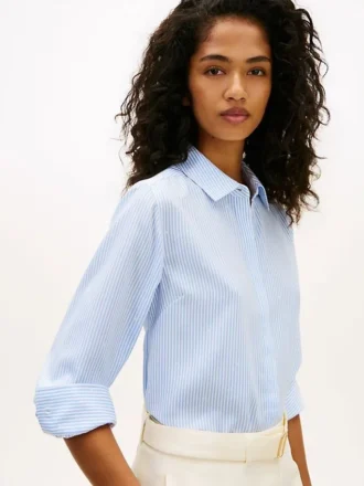 Camisa de crepé a rayas