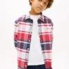 Camisa de cuadros elástica de Oxford para niño Camisa de cuadros elástica de Oxford para niño