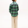 Camisa de cuadros elástica de Oxford para niño
