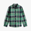 Camisa de cuadros elástica de Oxford para niño