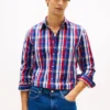 Camisa de cuadros multicolor con corte regular Camisa de cuadros multicolor con corte regular