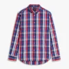 Camisa de cuadros multicolor con corte regular Camisa de cuadros multicolor con corte regular
