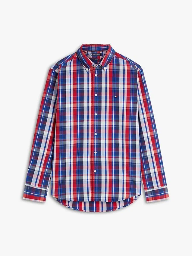 Camisa de cuadros multicolor con corte regular Camisa de cuadros multicolor con corte regular