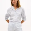 Camisa de dormir de seersucker a rayas