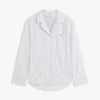 Camisa de dormir de seersucker a rayas