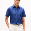 Camisa de jacquard con estampado de palmeras Camisa de jacquard con estampado de palmeras