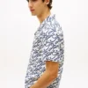 Camisa de lino con estampado de monograma en letra cursiva