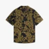 Camisa de lino con estampado tropical Camisa de lino con estampado tropical