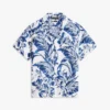 Camisa de lino con estampado tropical Camisa de lino con estampado tropical