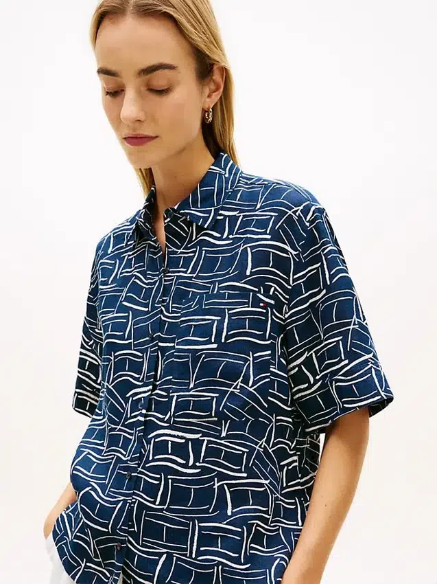 Camisa de lino de manga corta Camisa de lino de manga corta