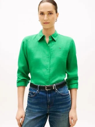 Camisa de lino de manga larga