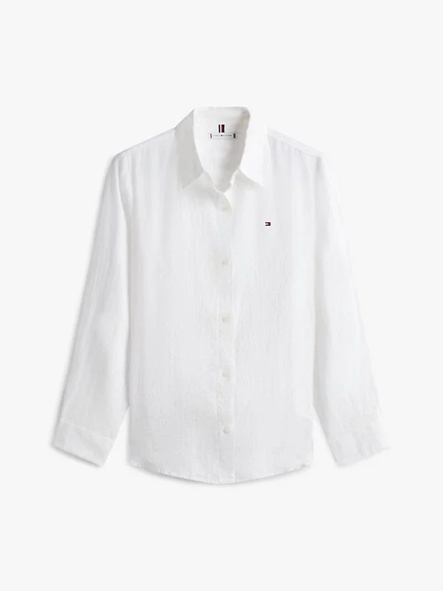 Camisa de lino de manga larga Camisa de lino de manga larga