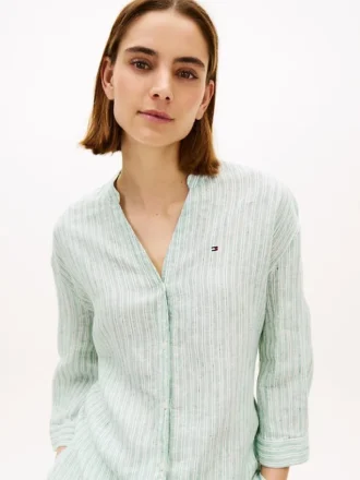 Camisa de lino sin cuello