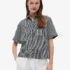 Camisa de mezcla de lino a cuadros vichy Camisa de mezcla de lino a cuadros vichy