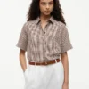 Camisa de mezcla de lino a cuadros vichy Camisa de mezcla de lino a cuadros vichy