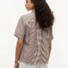 Camisa de mezcla de lino a cuadros vichy Camisa de mezcla de lino a cuadros vichy