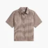 Camisa de mezcla de lino a cuadros vichy Camisa de mezcla de lino a cuadros vichy