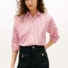 Camisa de popelín a rayas de corte holgado Camisa de popelín a rayas de corte holgado